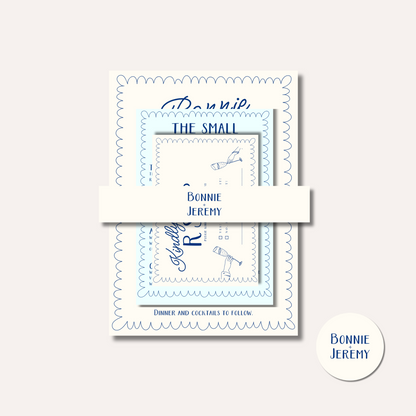 Bonnie Blue Wedding Invitation Suite