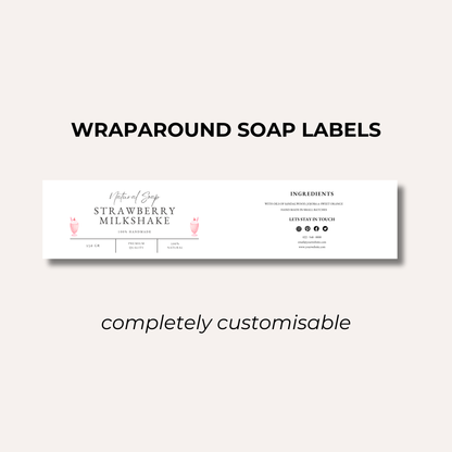 Wrap Around Candle Label- Set 8 (8 Per sheet)
