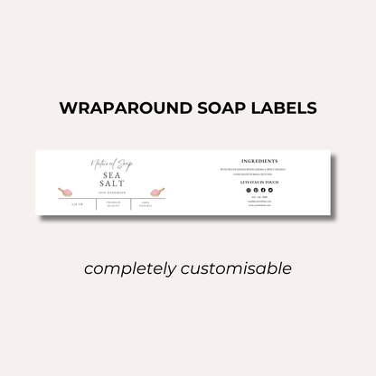 Wrap Around Candle Label- Set 8 (8 Per sheet)