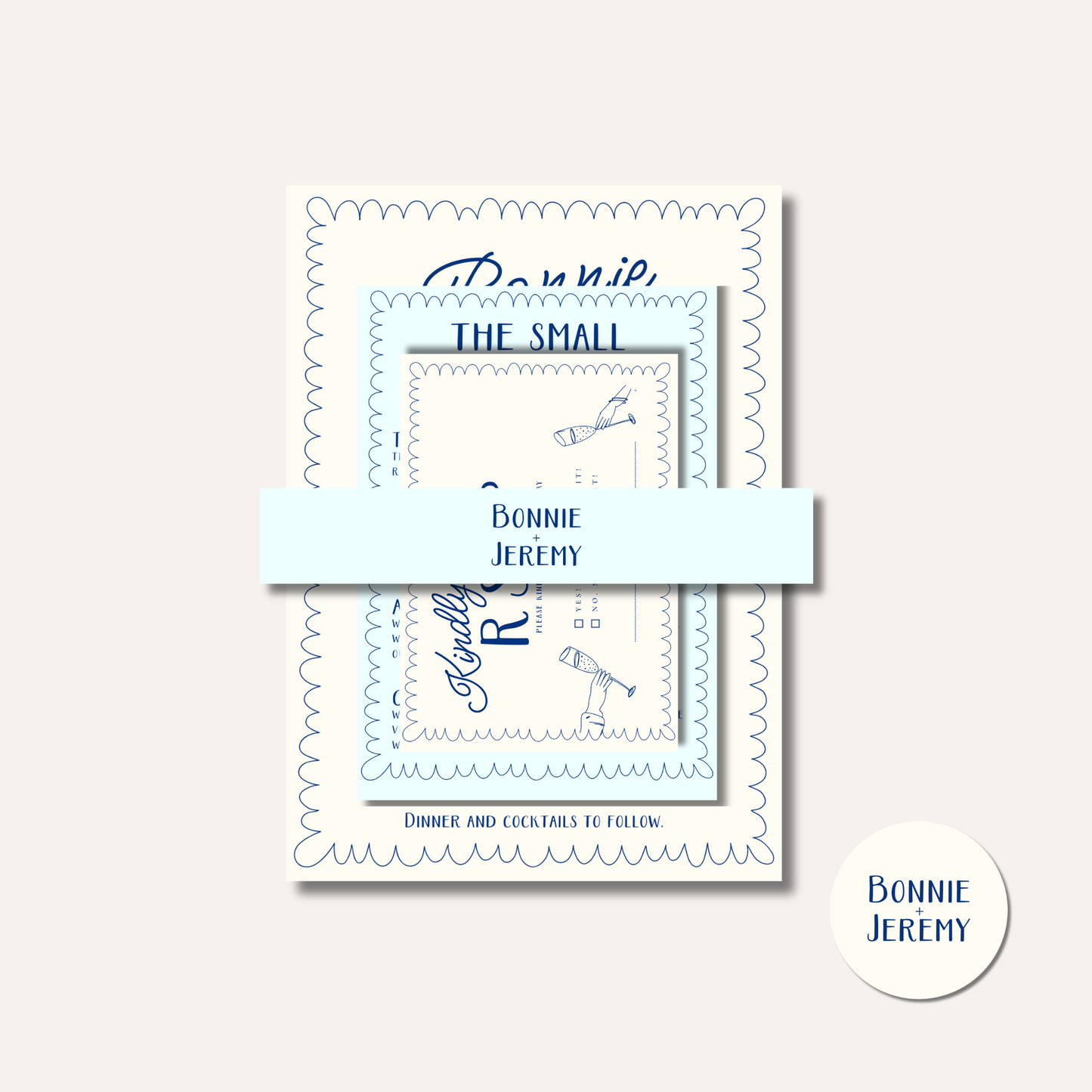 Bonnie Blue Wedding Invitation Suite