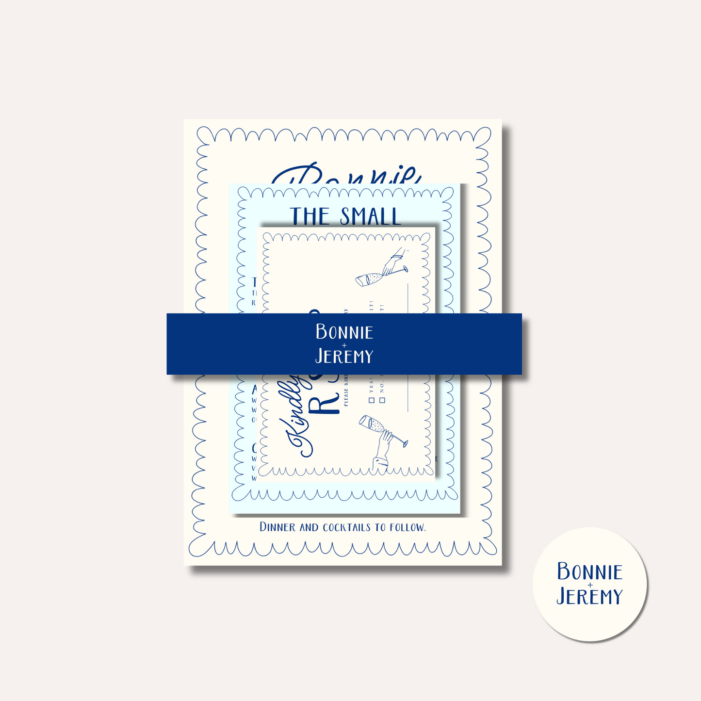 Bonnie Blue Wedding Invitation Suite