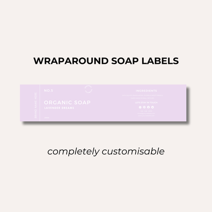 Wrap Around Candle Label- Set 9 (8 Per sheet)