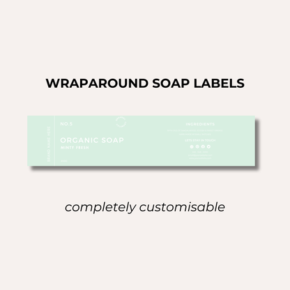 Wrap Around Candle Label- Set 9 (8 Per sheet)