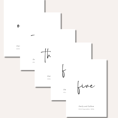 Table Numbers- Minimalistic Style #8