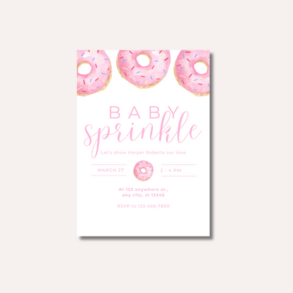 Pink Donut Invitation