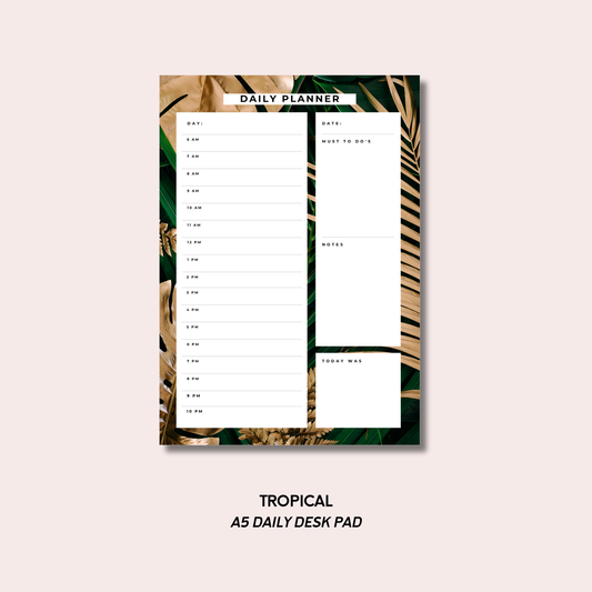 Tropical A5 Daily Desk Pad