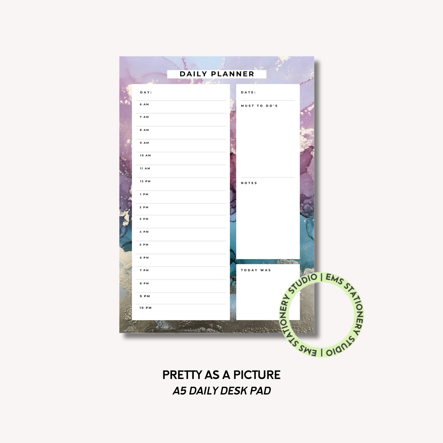 Pretty As A Picture A5 Daily Desk Pad