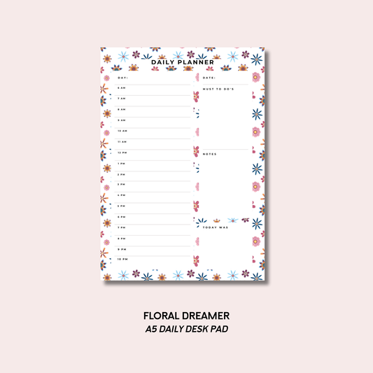 Floral Dreamer A5 Daily Desk Pad