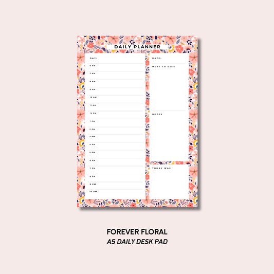 Forever Floral A5 Daily Desk Pad