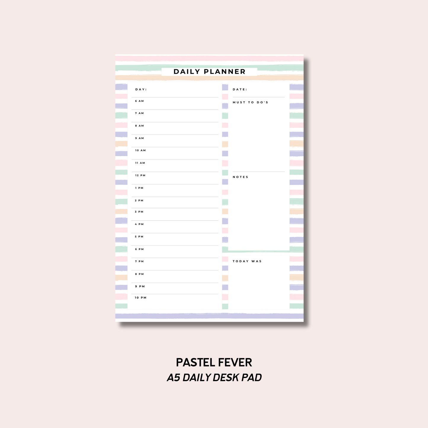 Pastel Fever A5 Daily Desk Pad