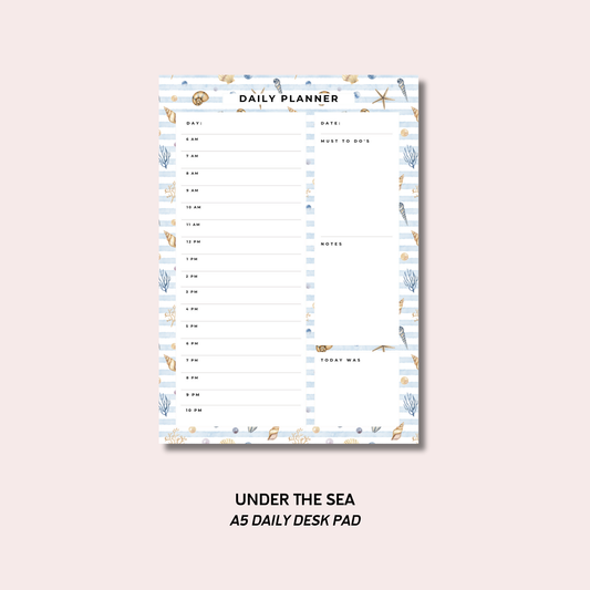 Under The Sea A5 Daily Desk Pad