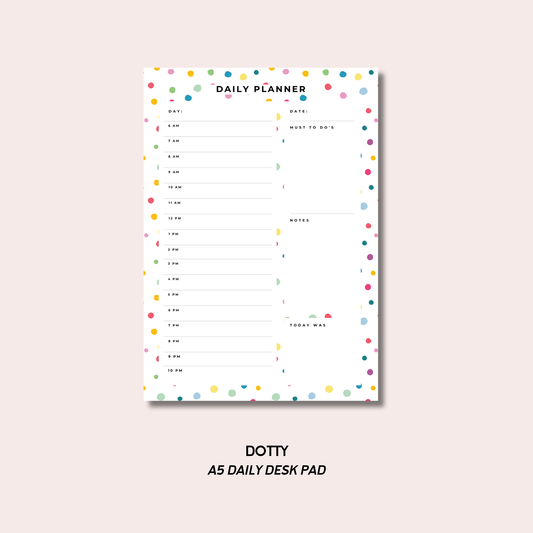 Dotty A5 Daily Desk Pad