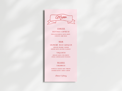 Bonnie Pink Menu