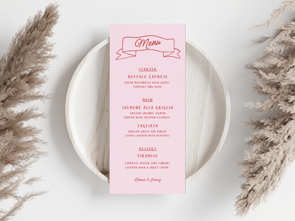 Bonnie Pink Menu