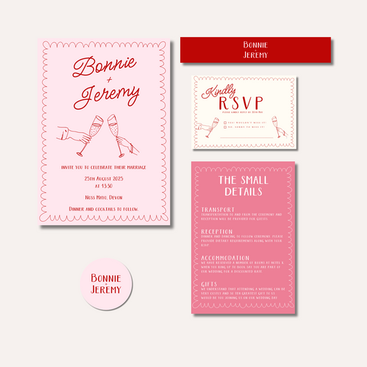 Bonnie Pink Invitation Bundle