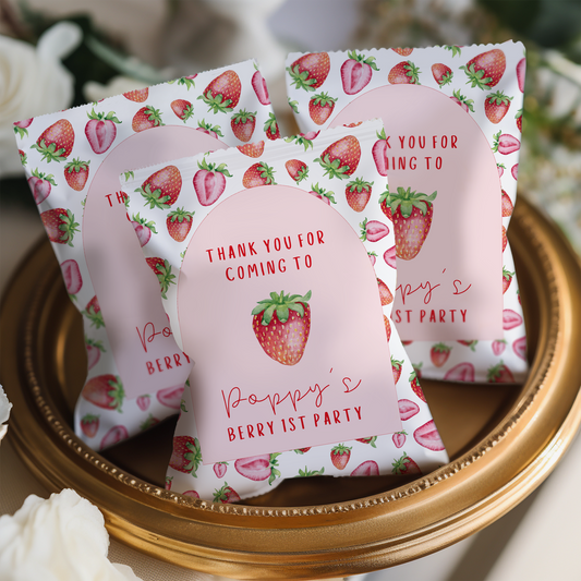 Berry 1st Birthday Crisp Packet