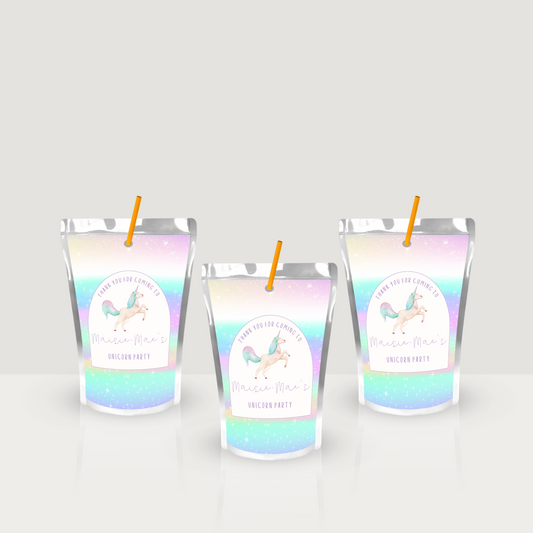 Flying Unicorn Capri Sun Juice Label