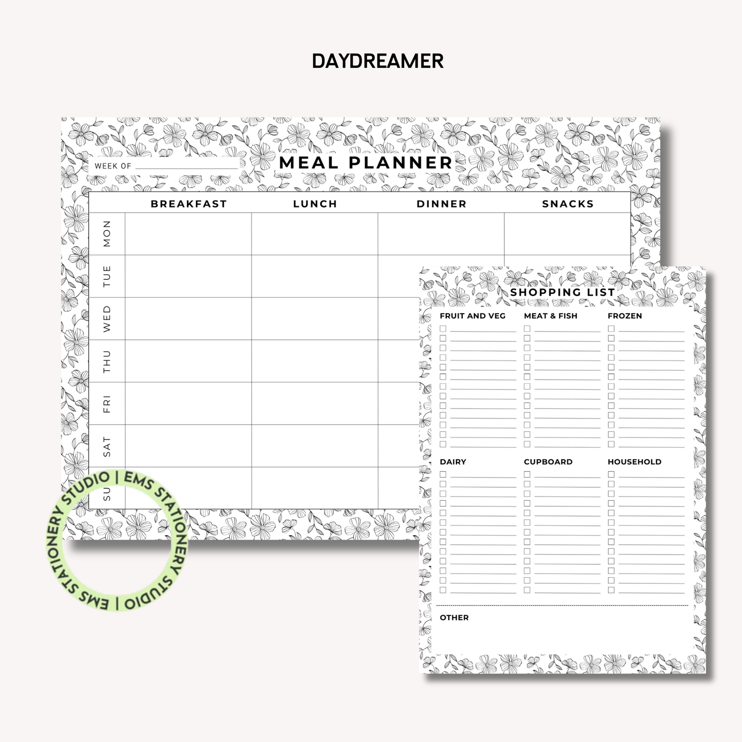 Meal Planning Duo: Weekly Meal Planner and Grocery List