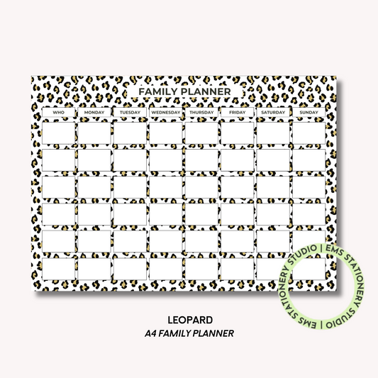 Leopard- A4 Family Planner