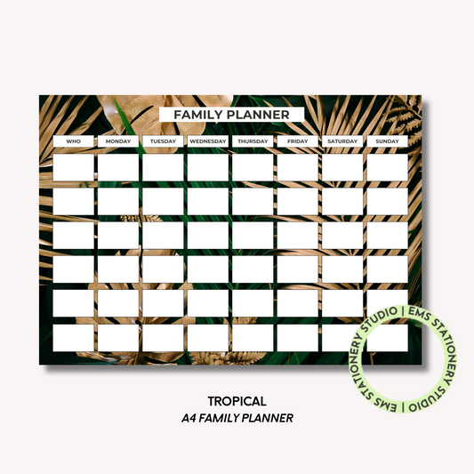 Tropical- A4 Family Planner