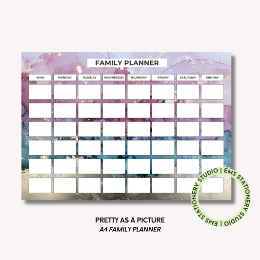 Pretty As A Picture- A4 Family Planner