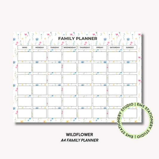 Wildflower- A4 Family Planner