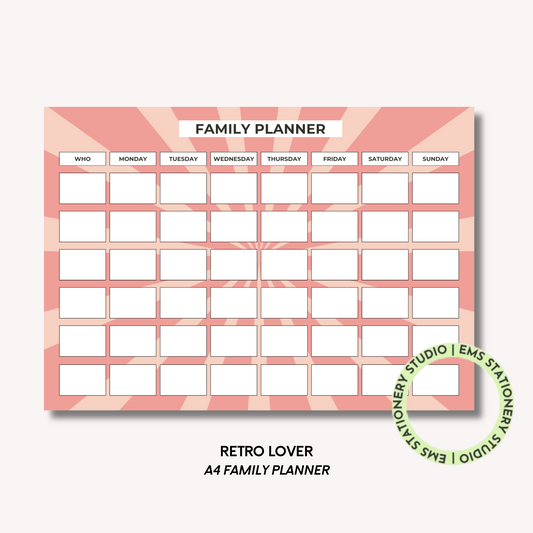 Retro Lover- A4 Family Planner