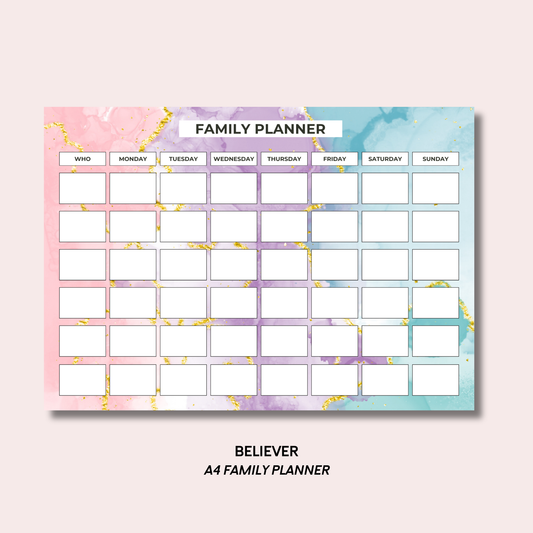 Believer A4 Family Weekly Planner