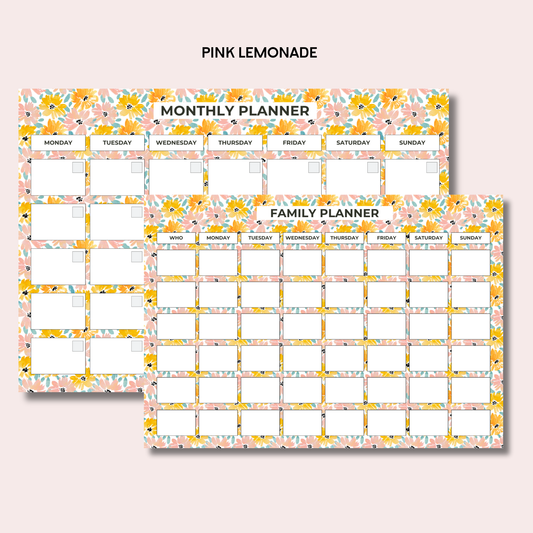 Monthly Planning Duo: Monthly Planner and Weekly Family Bundle