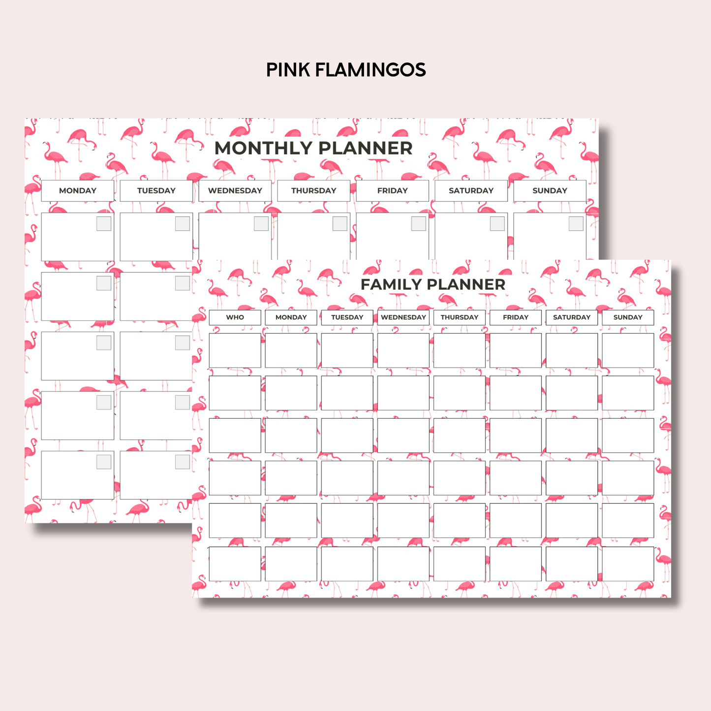 Monthly Planning Duo: Monthly Planner and Weekly Family Bundle