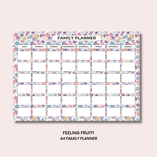 Feeling Fruity A4 Family Weekly Planner