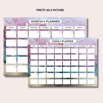 Monthly Planning Duo: Monthly Planner and Weekly Family Bundle