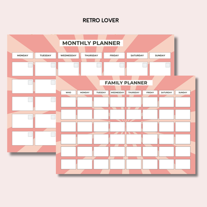 Monthly Planning Duo: Monthly Planner and Weekly Family Bundle