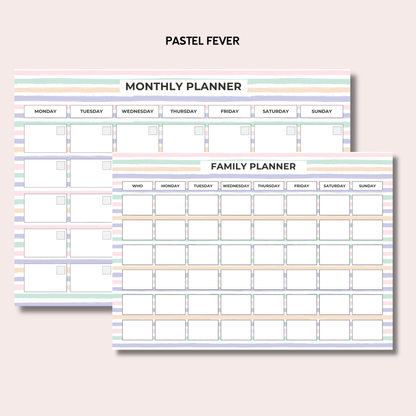 Monthly Planning Duo: Monthly Planner and Weekly Family Bundle