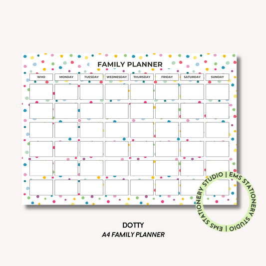 Dotty- A4 Family Planner
