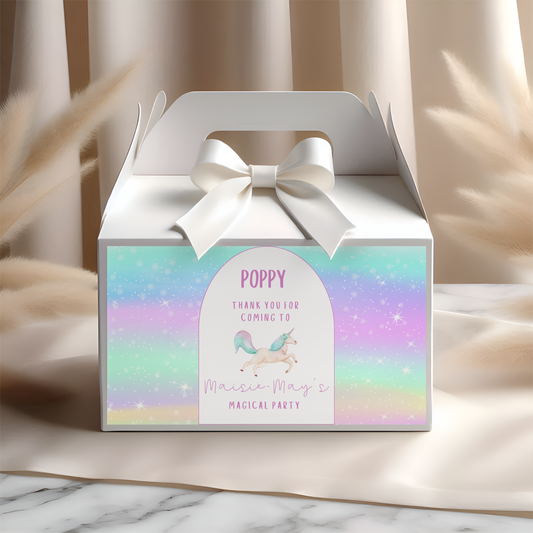 Unicorn Gable Box Label