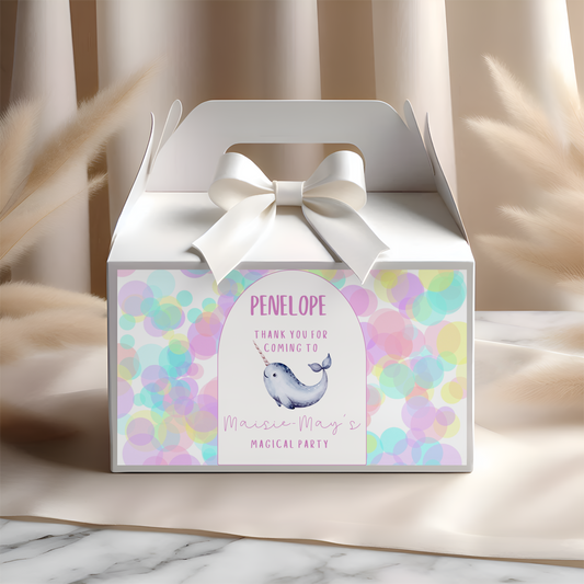 Narwhal Gable Box Label