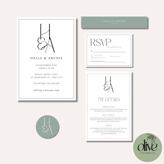 Halle Invitation Bundle