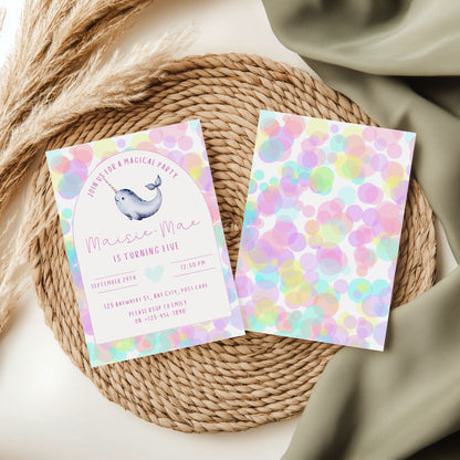 Narwhal Party Invitation
