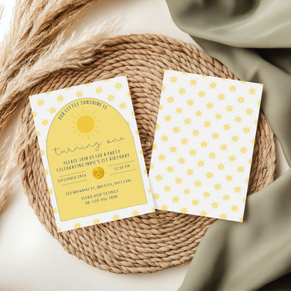 1st Year Around the Sun Party Invitation