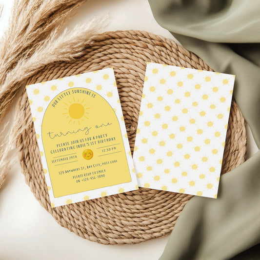 1st Year Around the Sun Party Invitation