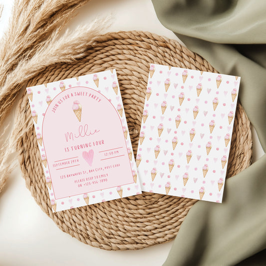 Ice Cream Party Invitation
