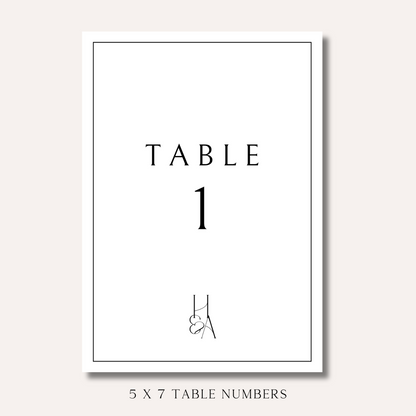 Table Numbers- Halle