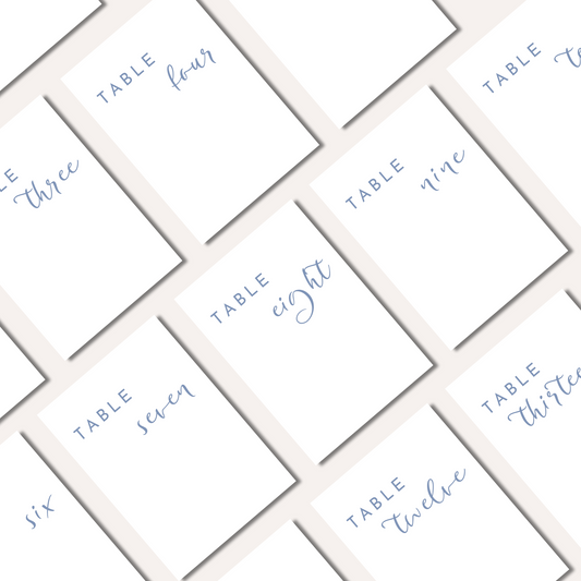 Table Numbers- Flossie