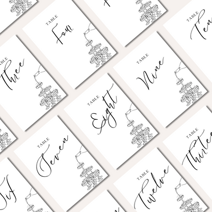 Table Numbers- Katie