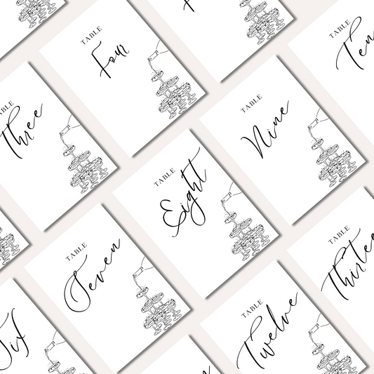 Table Numbers- Katie