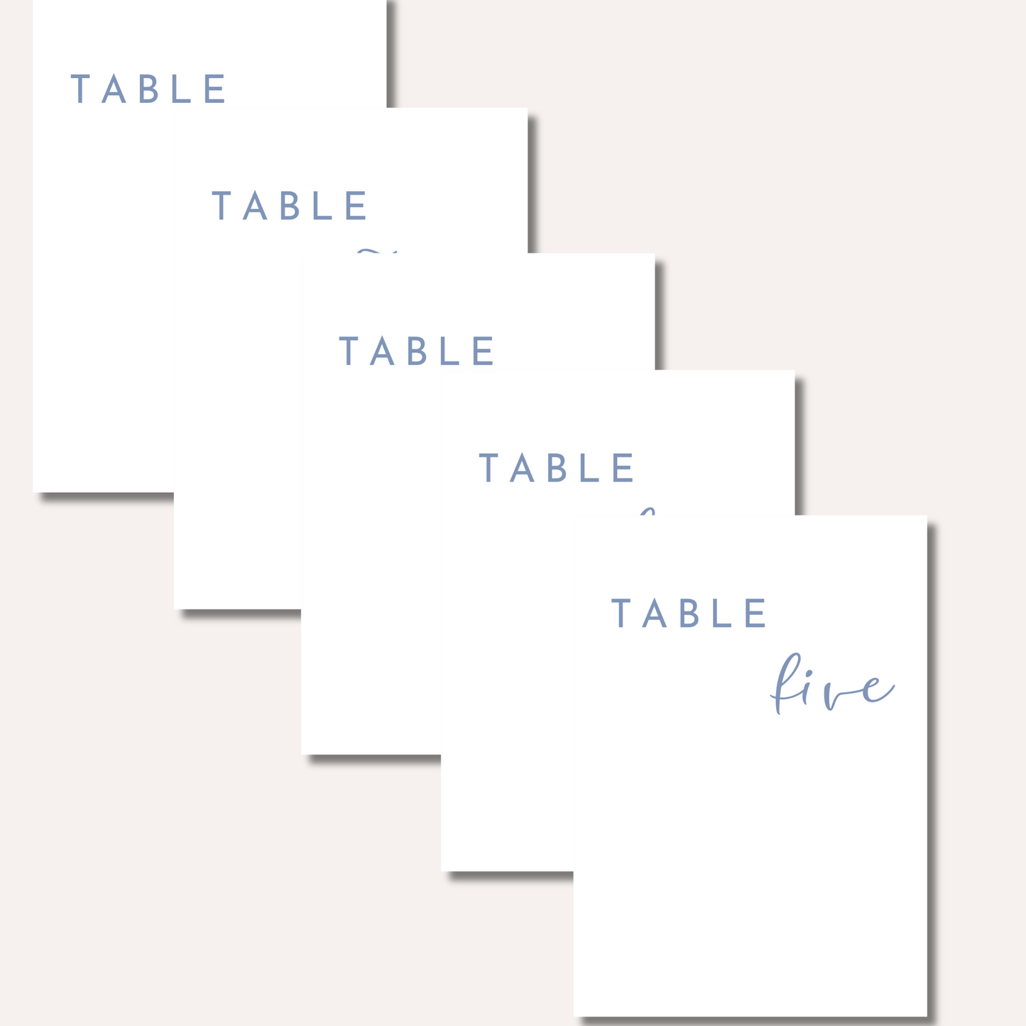 Table Numbers- Flossie