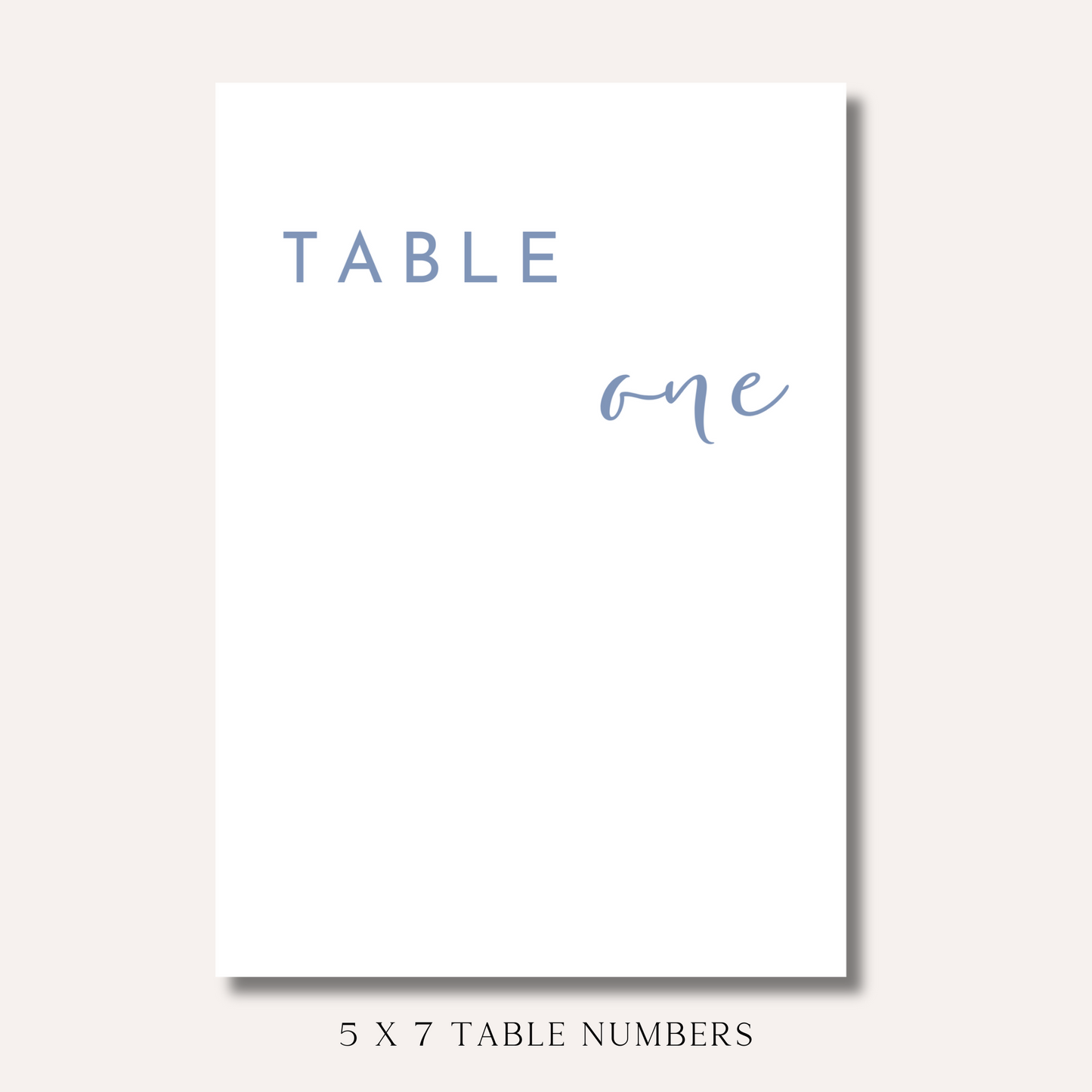 Table Numbers- Flossie