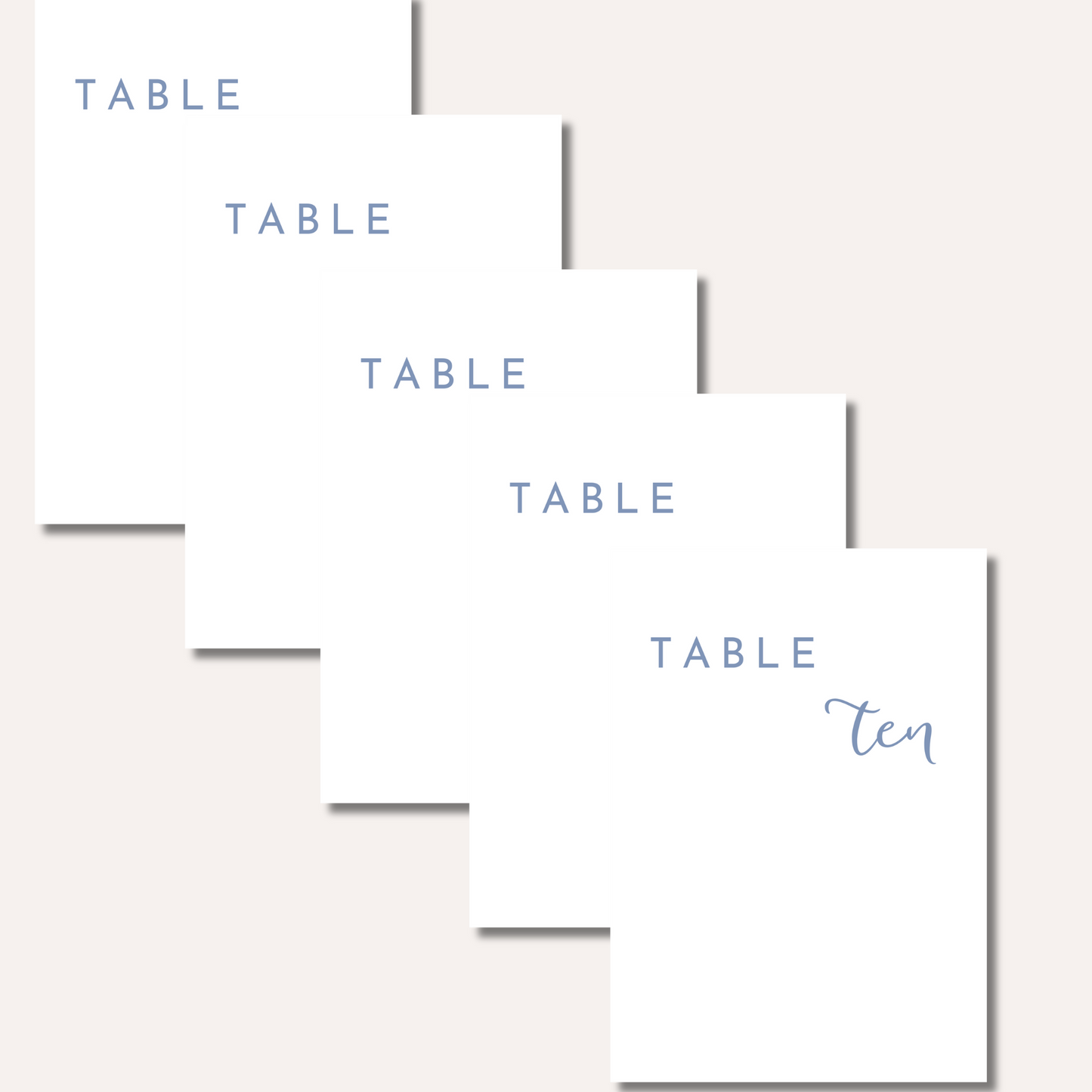 Table Numbers- Flossie