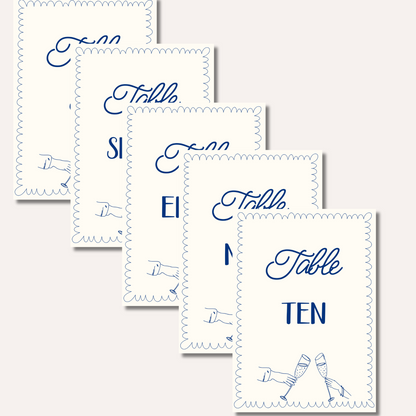 Table Numbers- Bonnie OG